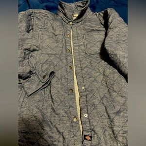 QUILTED DICKIES SOFT BLUE JEAN SHIRT JACKET - 2X